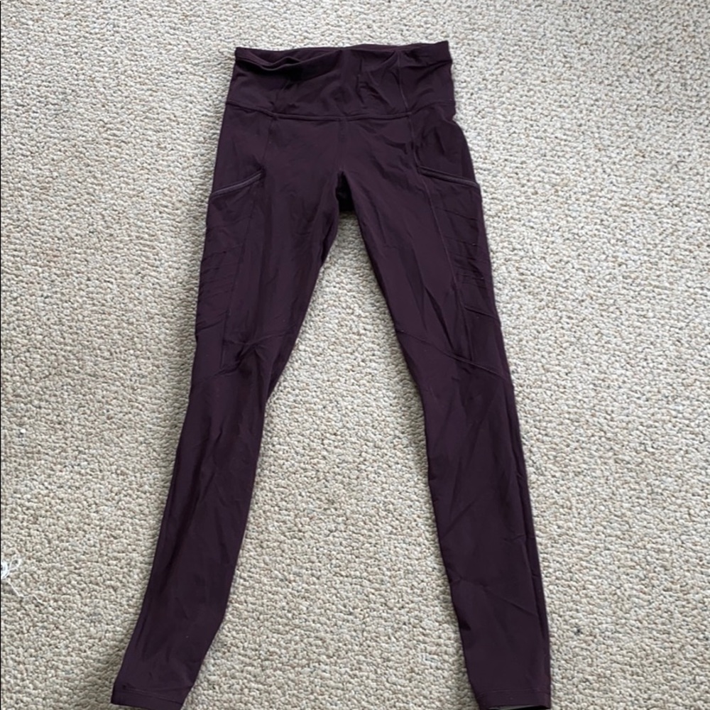 Maroon lululemon leggings